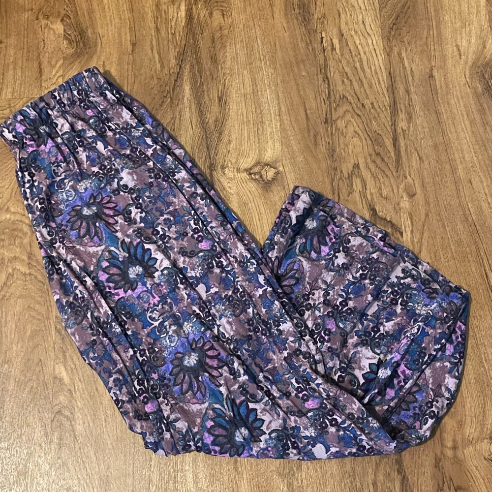 Floral Wide-leg Pants